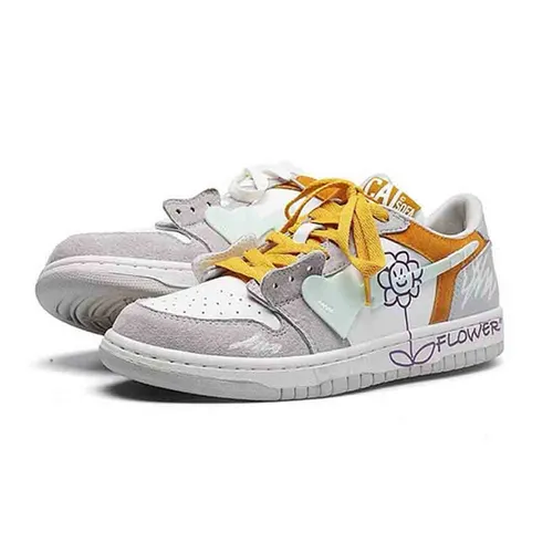 Cat & Sofa - Giày Sneaker Unisex Cat & Sofa Dunk Flower Grey AC254 Màu Xám Trắng Size 42 - Vua Hàng Hiệu