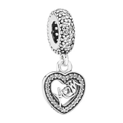 Hạt Vòng Charm Pandora Centre Of My Heart Pendant 791521CZ Màu Bạc