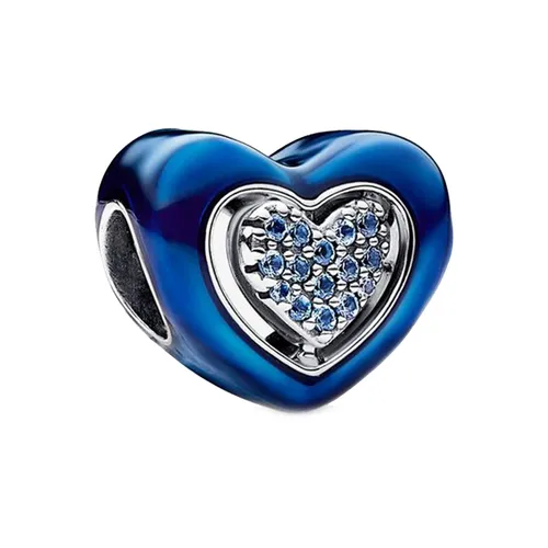 Trang sức Xanh bạc Hạt vòng charm - Hạt Vòng Charm Pandora Spinnable Heart 792750C01 Màu Xanh Bạc - Vua Hàng Hiệu