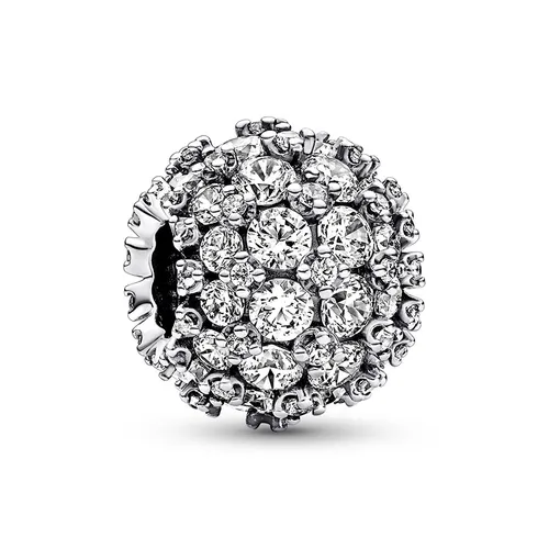 Hạt Vòng Charm Pandora Sterling Silver Charm With Clear Cubic Zirconia 792630C01 Màu Bạc