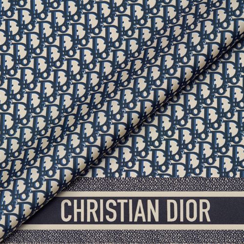 Khăn nữ Dior Designer Silk Scarves U0026 Mitzah For Màu Xanh Navy Phối Trắng-2