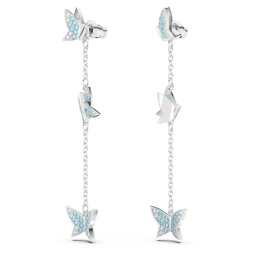 Khuyên Tai Nữ Swarovski Lilia Drop Earrings Butterfly 5662182 Màu Bạc/Xanh