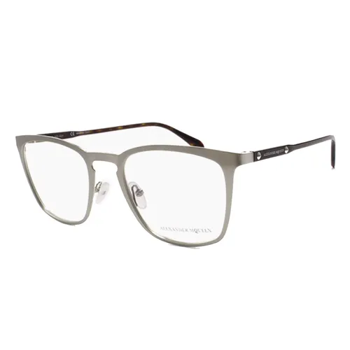 Kính Mắt Cận Unisex Alexander Mcqueen Eyeglasses Grey AM0167O 003 Màu Xám/ Havana