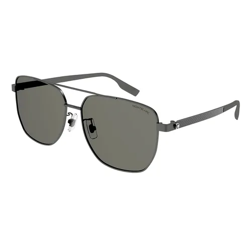 Kính Mát Nam Montblanc MB0184SK_002.IS Sunglasses Màu Xám - Kính mắt - Vua Hàng Hiệu