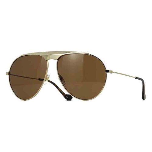 Kính Mát Unisex Gucci Sunglasses GG0908S 001 Gold Dark Brown Màu Nâu Vàng