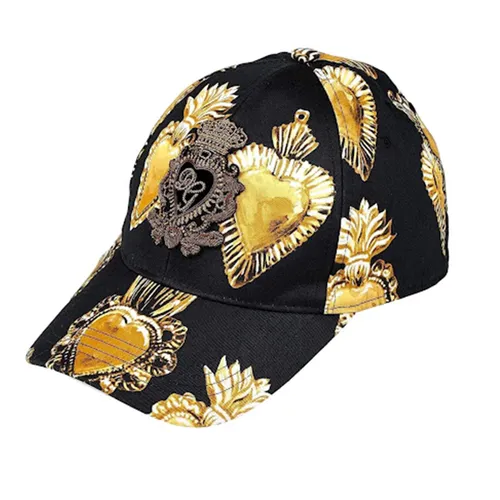 Mũ nón Dolce & Gabbana Mũ lưỡi trai - Mũ Nam Dolce & Gabbana D&G Cap FSFIZ Màu Đen Vàng Size 58 - Vua Hàng Hiệu