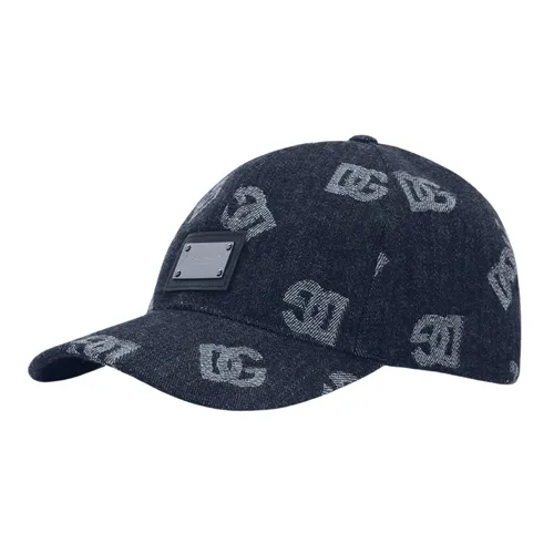 Mũ nón Dolce & Gabbana Mũ lưỡi trai - Mũ Nam Dolce & Gabbana D&G Denim With Logo GH590A Màu Xanh Đen - Vua Hàng Hiệu