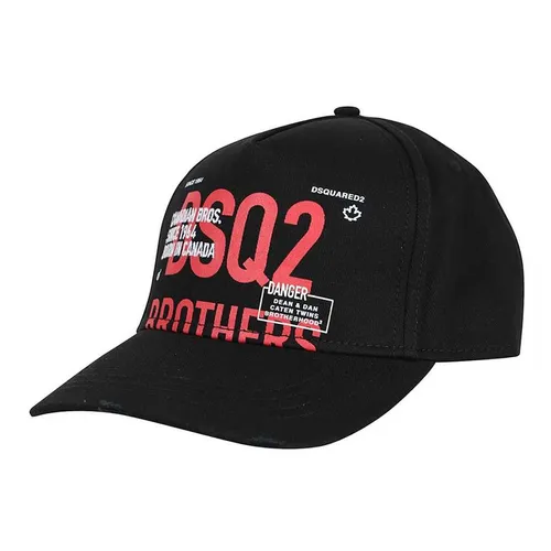 Mũ Nam Dsquared2 BCM0530 05C00001 Black Brother Baseball Màu Đen - Mũ nón - Vua Hàng Hiệu