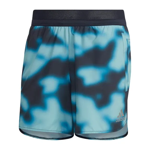 Quần Short Nam Adidas Run Icons Logo Graphic Aop HF8758 Màu Xanh Đen Size XS