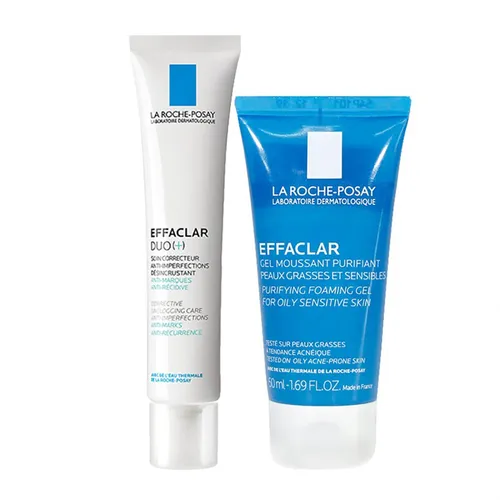Set Kem Giảm Mụn La Roche-Posay Effaclar Duo 40ml + Sữa Rửa Mặt La Roche-Posay Effaclar 50ml