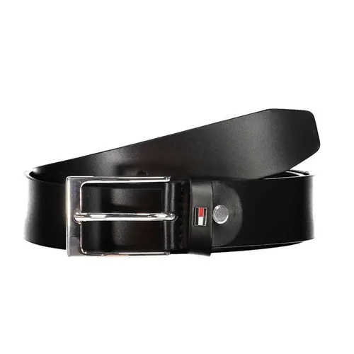 Thắt lưng Tommy Hilfiger - Thắt Lưng Nam Tommy Hilfiger Leather Belt AM0AM10846_NERO_BDS Màu Đen Size 90 - Vua Hàng Hiệu