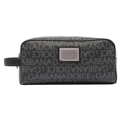 Túi Cầm Tay Nam Dolce & Gabbana D&G Clutch Gray Logo Seat BT0989AJ705 Màu Xám Đen