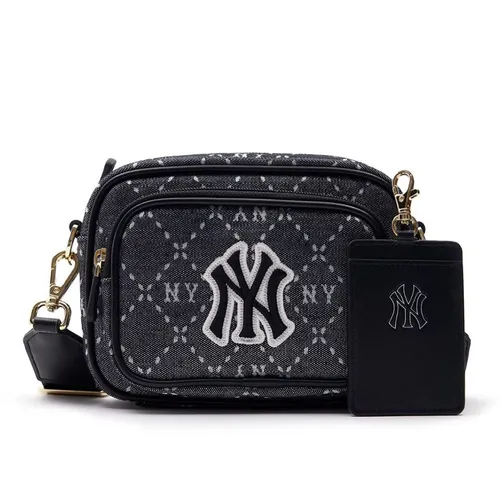 Túi xách - Túi Đeo Chéo MLB Monogram JQD New York Yankees 7ACRMD73N - 50BKS Màu Đen Xám - Vua Hàng Hiệu