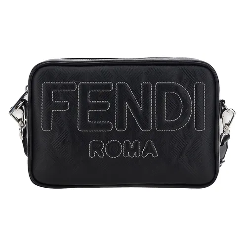 Túi xách - Túi Đeo Chéo Nam Fendi Roma Shadow Camera Case Black Leather FF Print Bag 7M0286AP15F0GXN Màu Đen - Vua Hàng Hiệu