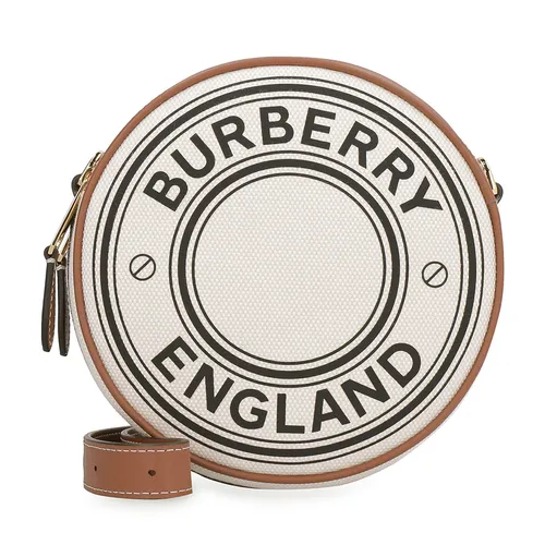 Burberry - Túi Đeo Chéo Nữ Burberry Mini Louise Logo Print Crossbody Bag 8027602 Màu Trắng Kem - Vua Hàng Hiệu