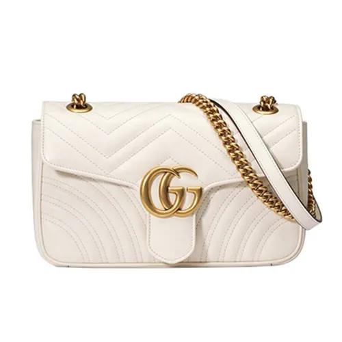 Túi Đeo Chéo Nữ Gucci GG Marmont Matelasse Small Bag Màu Trắng