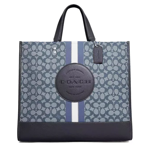 Túi Tote Nữ Coach Dempsey 40 In Signature Jacquard With Stripe And Patch C8418 Màu Xanh Navy