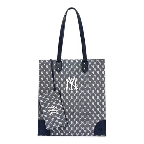 Túi xách - Túi Xách MLB Monogram Jacquard Shopper Bag New York Yankees 3AORL031N-50NYS Màu Xanh - Vua Hàng Hiệu