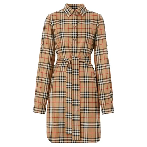 Thời trang Váy liền - Váy Nữ Burberry Vintage Check Tie Waist 8063498 Phối Màu - Vua Hàng Hiệu
