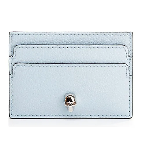 Ví Đựng Thẻ Nữ Alexander Mcqueen Skull Card Case 554193-BPT0I 4800 Màu Xanh Da Trời - Túi xách - Vua Hàng Hiệu