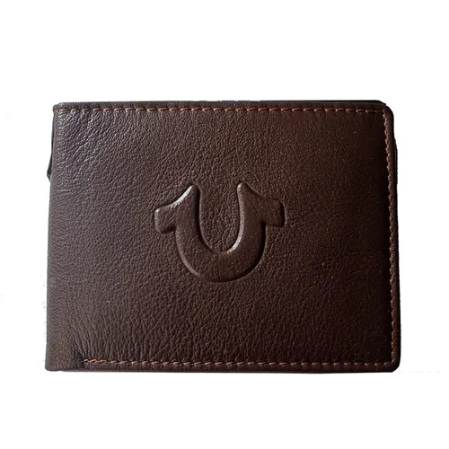 True Religion - Ví Nam True Religion Leather Wallet Màu Nâu - Vua Hàng Hiệu