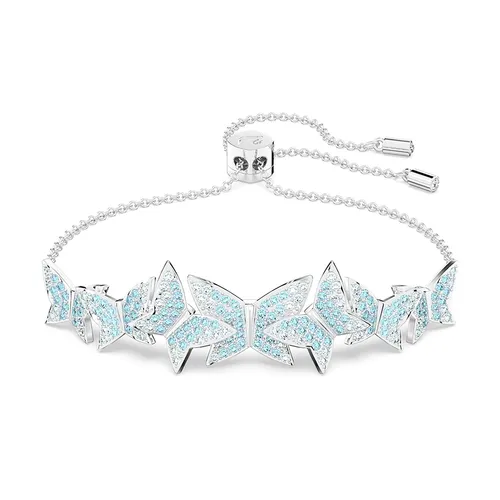 Vòng Đeo Tay Nữ Swarovski Lilia Bracelet Butterfly, Blue, Rhodium Plated 5662184 Màu Bạc Xanh