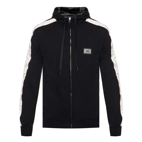 Áo Khoác Nam Dolce & Gabbana D&G Black Logo Sweatshirt G9NN3T Màu Đen Size 44