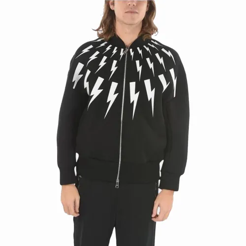 Thời trang Neil Barrett - Áo Khoác Nam Neil Barrett BJS054SS507S Màu Đen Họa Tiết Size XL - Vua Hàng Hiệu