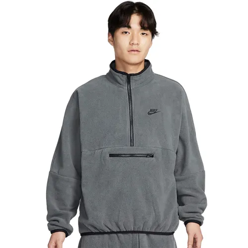 Nike - Áo Khoác Nam Nike Club Fleece+ Men's 1/2-Zip Fleece Top DX0526-068 Màu Xám Size S - Vua Hàng Hiệu
