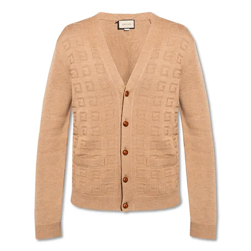 Áo Len Nam Gucci Beige Cardigan With Buttons 662152 XKBYD-2602 Màu Be