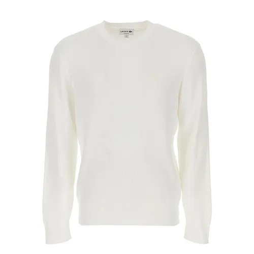 Áo Len Nam Lacoste Waffle Light Roundneck AH1667 Màu Trắng - Thời trang - Vua Hàng Hiệu