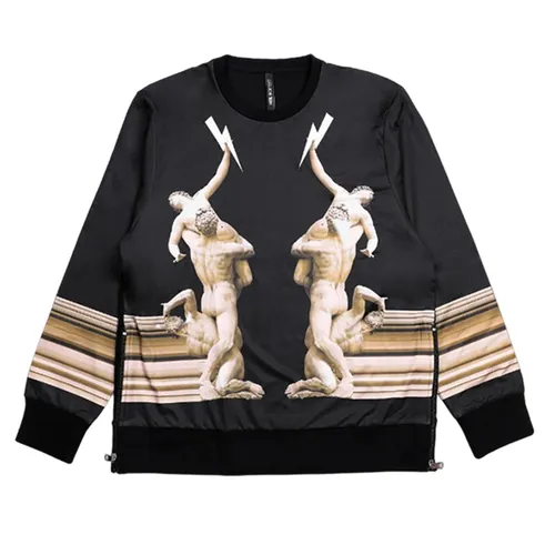 Áo Nỉ Nam Neil Barrett Printed Sweatshirt Màu Đen Họa Tiết - Thời trang - Vua Hàng Hiệu