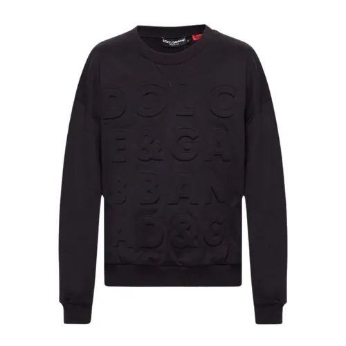 Áo Nỉ Nam Sweater Dolce & Gabbana D&G Black Sweatshirt With Logo G9QI2TG7TOO Màu Đen Size XS