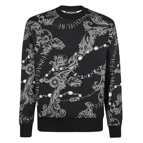 Áo Nỉ Nam Versace Jeans Couture Sweatshirt 75GAI3R0 FS102 Chain Couture Black Màu Đen Họa Tiết Size S