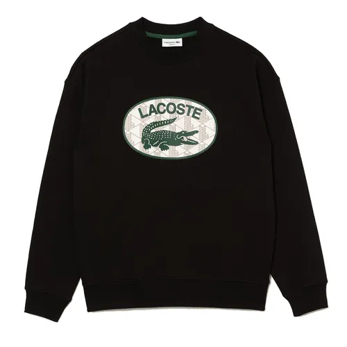 Áo Nỉ Sweater Nam Lacoste Logo Print Crew-Neck Màu Đen Size 4
