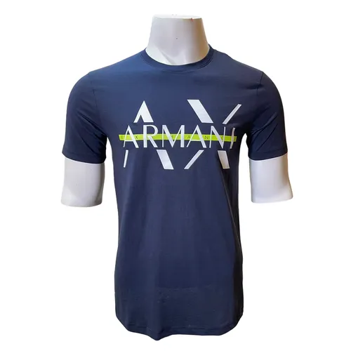 Thời trang Xanh Đen Áo phông - Áo Phông Nam Armani Exchange Highlighter Ax Tshirt 7VZTB ZJ2LZ GD03 Màu Xanh Đen Size XS - Vua Hàng Hiệu