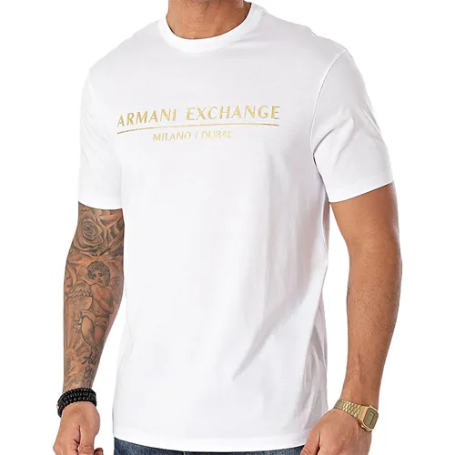 Áo Phông Nam Armani Exchange Regular Fit Tshirt 3KZTEB ZJ9AZ GC03 Màu Trắng Size XL
