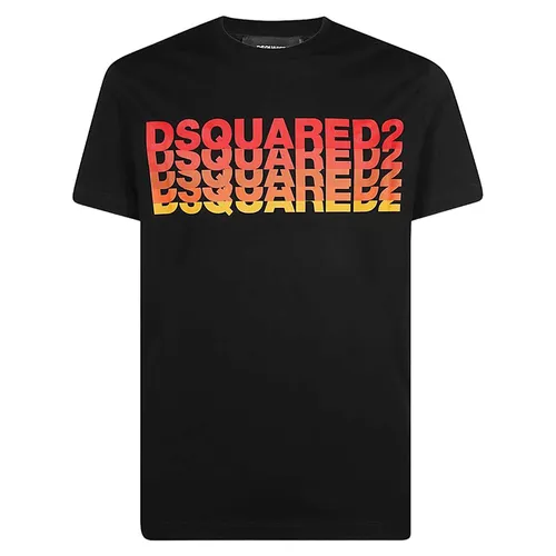 Áo Phông Nam Dsquared2 Black Logo Red TShirt S74GD0814 Màu Đen Size XS