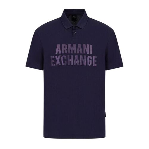 Áo Polo Nam Armani Exchange Polo Shirt 7VZFLB ZJM5Z GE03 Màu Xanh Tím Size XL