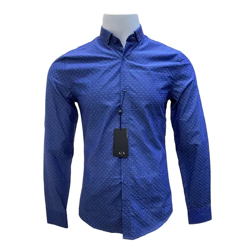 Thời trang Armani Exchange Xanh Blue Áo sơ mi - Áo Sơ Mi Nam Armani Exchange 7VZC63 ZNZFZ Màu Xanh Blue Size XS - Vua Hàng Hiệu