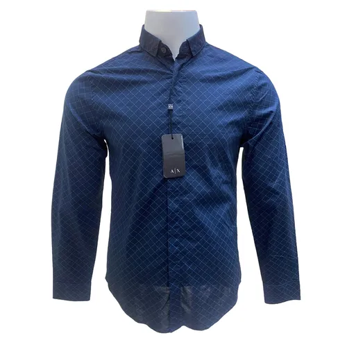 Áo Sơ Mi Nam Armani Exchange Shirt 3KZC25 ZNEAZ GE03 Màu Xanh Navy Size S