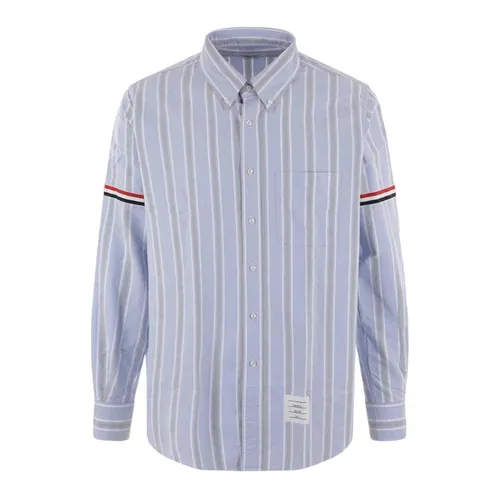 Áo Sơ Mi Nam Thom Browne Stripe Oxford Armband Straight Fit MWL301AF0352480 Màu Xanh