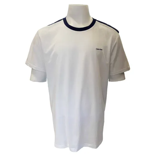 Calvin Klein Áo thun - Áo Thun Nam Calvin Klein CK Cổ Viền Xanh SP40579326 Tshirt Màu Trắng Size L - Vua Hàng Hiệu