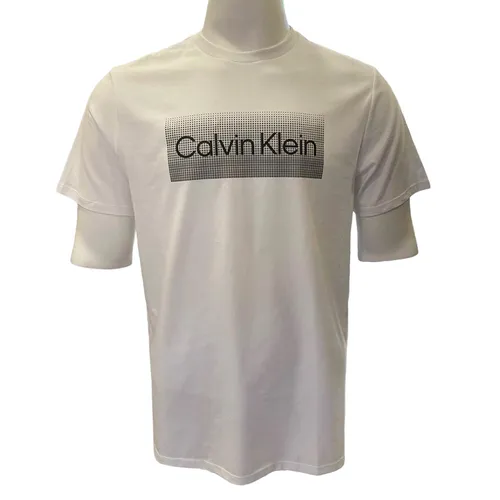 Calvin Klein Áo thun - Áo Thun Nam Calvin Klein CK Ô Vuông Xám Chữ Đen SP40582086 - GC05 Tshirt Màu Trắng Size M - Vua Hàng Hiệu