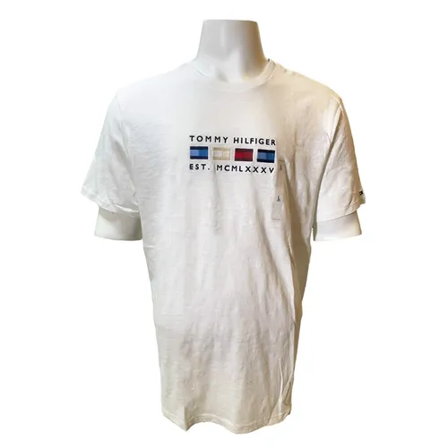 Tommy Hilfiger Trắng Áo thun Cotton - Áo Thun Nam Tommy Hilfiger 78J9627 100 Màu Trắng Size L - Vua Hàng Hiệu