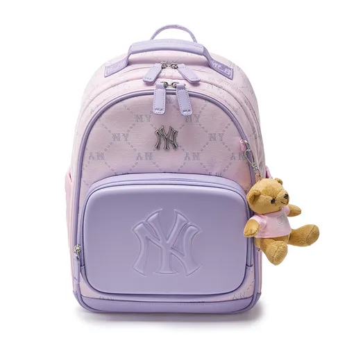 Balo Trẻ Em MLB Mini Diamond Monogram Round New School Bag New York Yankees 7ABKMD34N-50PKL Màu Hồng Nhạt