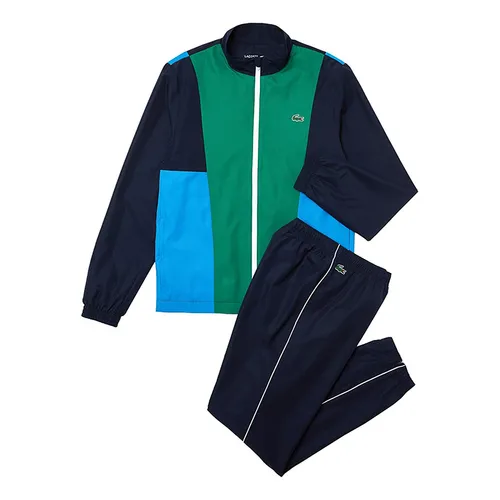 Thời trang Bộ quần áo gió - Bộ Quần Áo Gió Nam Lacoste Tracksuit Navy Blue Green Light Blue Màu Xanh - Vua Hàng Hiệu