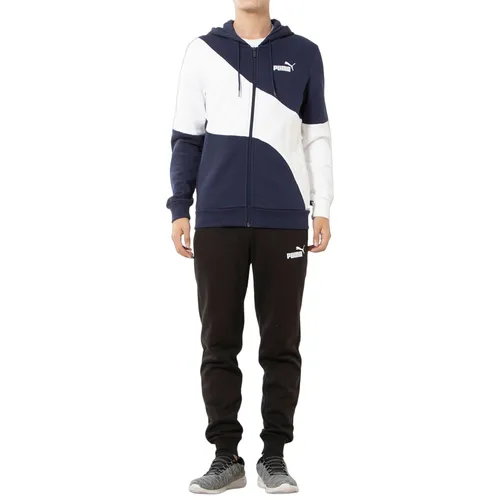 Thời trang - Bộ Thể Thao Nam Puma Men's Jersey Top and Bottom Set Tracksuit 678434 Màu Xanh Navy Size S - Vua Hàng Hiệu