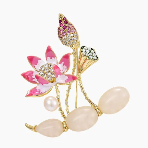 Cài Áo Meri Sen Hồng Thanh Khiết BR648 Màu Hồng