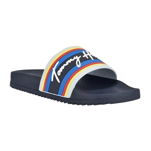 Dép Nam Tommy Hilfiger DARK BLUE SY Màu Xanh Size 44.5
